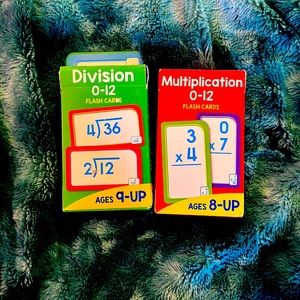 Multiplication, flashcards and division flashcards for ages 0-12